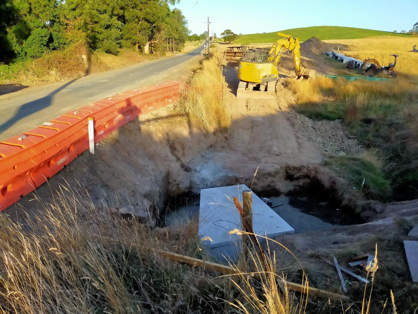 Culvert work in tributary upstream of POW010