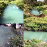 Later this day at around 2pm there was a report of bluish, smelly water emerging from a stormwater drain near Kingsbury Bowls Club in Reservoir. It was reported to the EPA and photos were put up on Friends of Darebin Creek Facebook site.