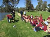 St Mary\\\'s Cohuna Grades 3/4/5/6 at the Gunbower Creek site, Cohuna visiting Apex Park to carry out our tests. 